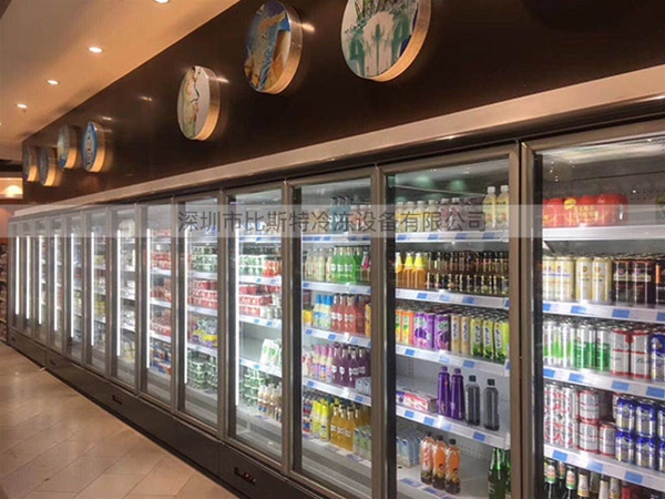 中山超市冷藏玻璃展示立柜