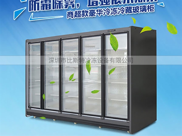 中山超市冷藏玻璃展示立柜