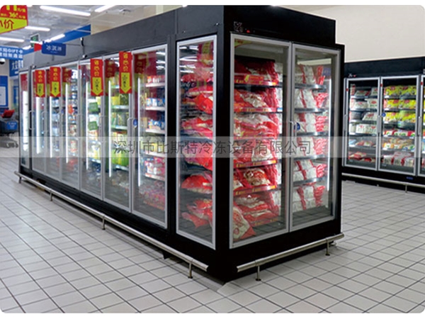 中山超市冷冻玻璃展示立柜